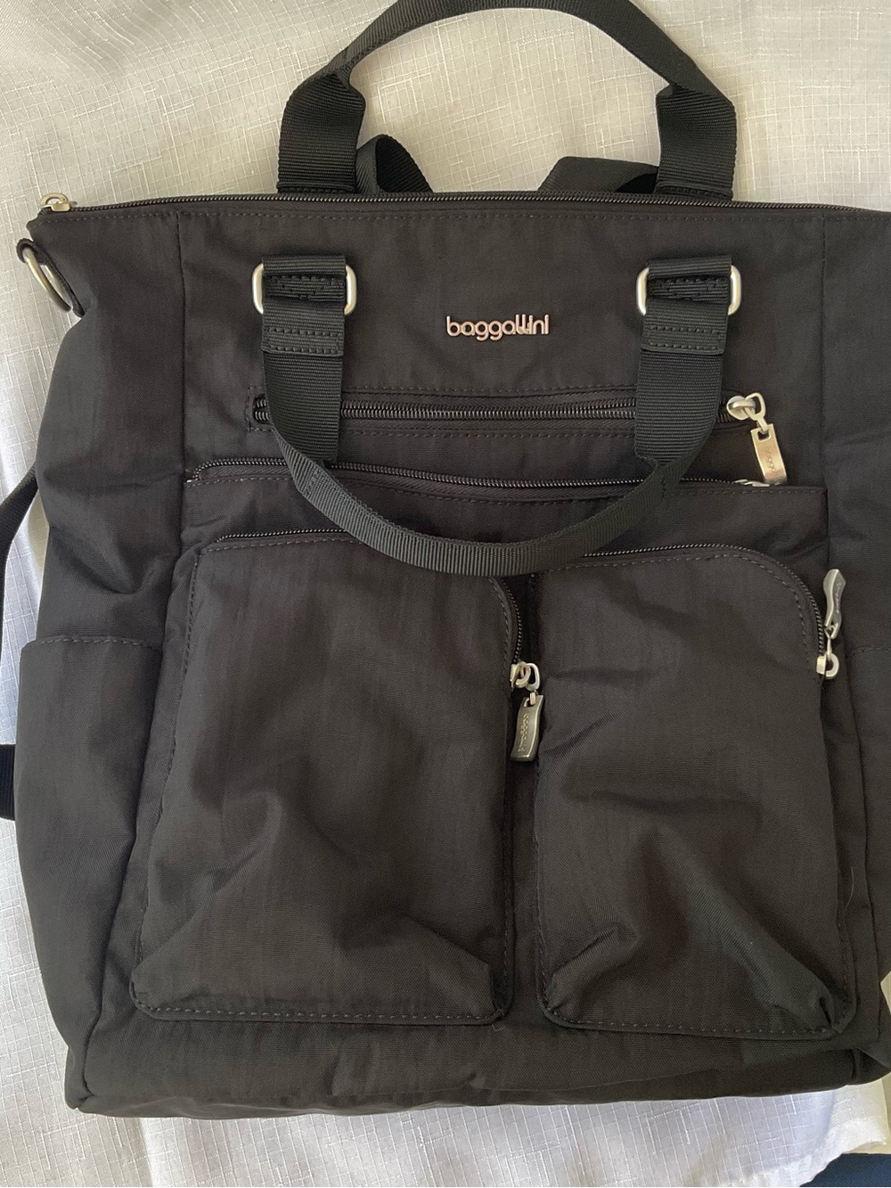 Baggallini Black Convertible Backpack Tote